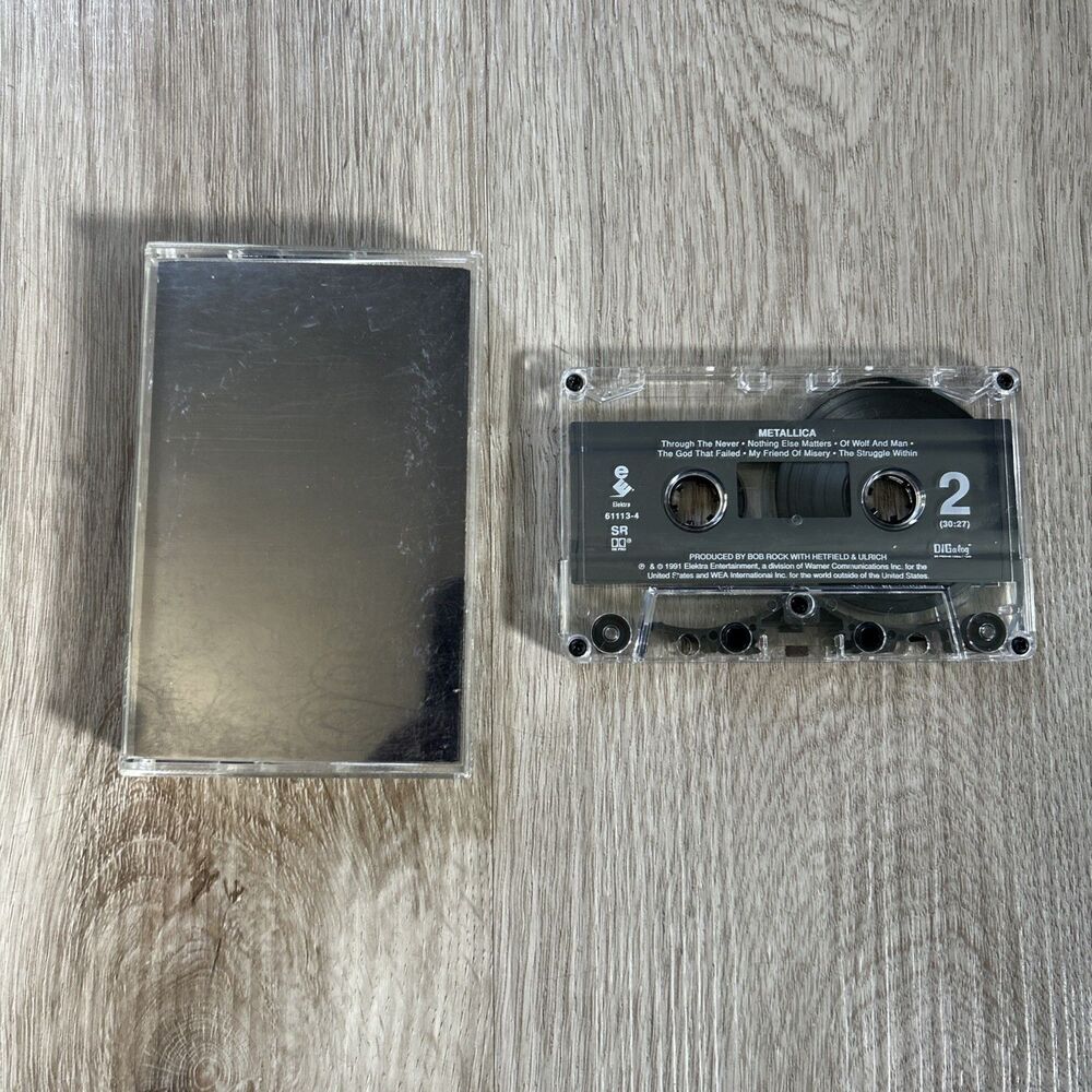 Metallica Self Titled Cassette Tape Original 1991 Black Elektra 9 61113-4 Metal
